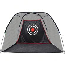 Golf Driving Training Nets Set With Target For Backyard Garage, Foldable Portable Golf Ball Trainer Cage Nets For Men Womens Indoor Use, Best Pro Home Golf Hitting Sports Net System Accessories - Black - View 2