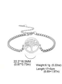 1 Dây Thép Không Gỉ Thời Trang Sóc Cây Trang Trí Dây Chuyền Vòng Tay Cho Nữ Cho Lễ Hội Quà Tặng - Bạc - Xem 9