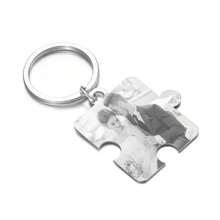 1pc Custom Puzzle Picture Keychain Personalized Text Keychain Customized Picture Keychain Doubled Sided Picture And Text Keychain - 4*4.4cm 1st Anniversary Boyfriend Gift Girlfriend Gift Idea Custom Keychain Unique Gift For Her Ideal For Valentine's Day, Mother's Day, Father's Day, Christmas, Birthdays, Or Anniversaries, Best Gift For Mom, Dad, Wife, Husband, Girlfriend, Boyfriend, Grandpa, Stepfather