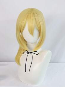 中長直髮金色馬尾和劉海合成假髮,女性角色扮演假髮萬聖節派對化妝舞會假髮動漫迷假髮女性禮物日常用途熱阻直髮金色馬尾假髮和夾在馬尾辮上的劉海和配件及1件假髮帽（3件套：1個假髮+1個夾在馬尾辮上的假髮+1個假髮帽） - 金色 - 查看 4