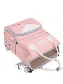 Gran Capacidad Bolsa De Pañales De Bandolera - Rosa - Ver 6