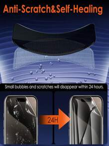 2 片隐私防眩光窥视水凝胶保护膜，适用于 [非钢化玻璃]，适用于 16/16 Plus/16 Pro/16 Pro Max/15/15Pro/15 Plus/15 Pro Max/14/13/12/11 生日、家人、朋友防窥礼物，手机屏幕保护膜，手机配件 - 無色 - 查看 8