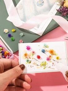 140pcs/Pack Miniature Dried Flower In Various Colors, Diy Jewelry, Earring, Crystal, Glass Sphere And Resin Filler, Valentine Day, Gift Gifts Birthday Graduation
