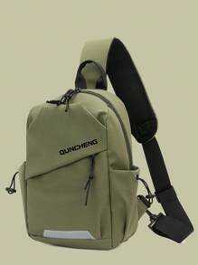 Myco Túi đeo chéo nhỏ gọn, họa tiết chữ cái giản dị, phù hợp sử dụng hàng ngày, túi ngực dung tích lớn, có thể dùng cho các hoạt động thể thao ngoài trời và đựng điện thoại, món quà tuyệt vời cho ngày Valentine. - màu xanh lá - Xem 4