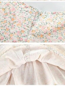 Young Girl Summer Princess Dress With Floral & Mesh Contrast