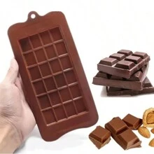 1pc Silicone Chocolate Block Mold, Silicone Baking Diy Mold - Chocolate Brown - View 5