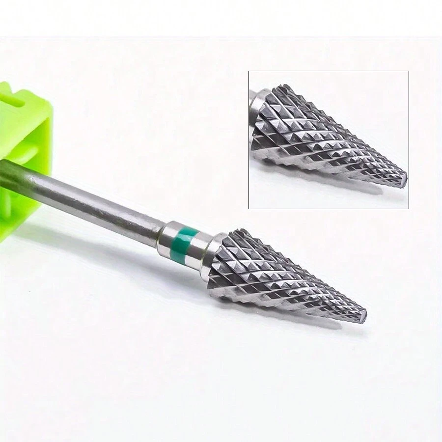 指甲鑽頭,1個金屬指甲鑽頭適用於電動指甲鑽,抛光修指甲和修甲用,美甲沙龍和家庭護理必備,快速卸掉亞克力甲凝膠 - 彩色 - 查看 1