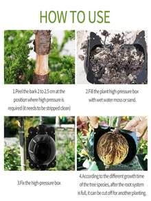 Plant Rooting Ball High Pressure Graft Breeding Case Nursery Box Propagation Container Garden Seeds Rooting Tools Boxes - Black - View 4