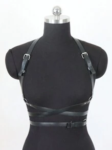 1 Máy Tính Nữ Có Thể Điều Chỉnh Da PU Màu Đen Dây Nịt Dây, Punk Phong Cách Kiến Trúc Gothic Hàng Ngày Quần Áo Phụ Kiện Cho Tiệc Lễ Hội - màu đen - Xem 6