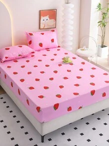1pc Multicolor Active Printed Fitted Sheet, Modern Country Style Floral Print, Multiple Sizes, Thickened, Mothproof, Not Fading, No Pilling, Soft, Comfortable, Suitable For Home, Bedroom, Outdoor - Multicolor - View 2