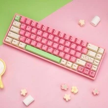 Akko 3068B Plus Mochi & Dango Hot-Swappable Mechanical Gaming Keyboard With Cherry PBT Keycaps, Wireless/Wired 65 Percent 68-Key RGB Keyboard, Compatible With  & Win - 3068B Plus (68-key) - View 3