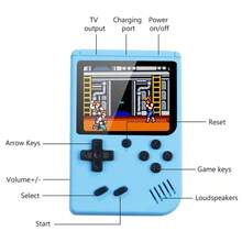 Consola De Juegos Retro Portátil En Color Azul Claro - Celeste - Ver 4