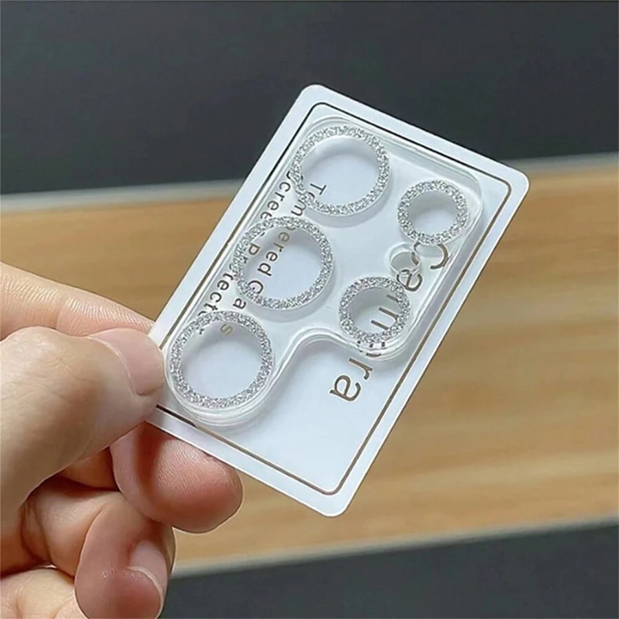 1 Máy Tính Long Lanh Full Kính Bảo Vệ Ống Kính Máy Ảnh Tương Thích Với Samsung S22 S22ultra S23 S24 S23Ultra - Bạc - Xem 1