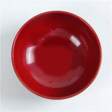 1pc Japanese Style Ramen Bowl With Lid ABS Miso Soup Bowl For Kitchen Table Tools - Black+Red - View 5