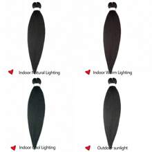 Braiding Hair Pre Stretched,Top Kanekalon Synthetic Pre Stretched Braiding Hair Extensions,Easy Braid 1pc Yaki Texture Crochet Hair Braids For Daily Party , Halloween, Cosplay,Christmas, Parties, Etc.(Black)