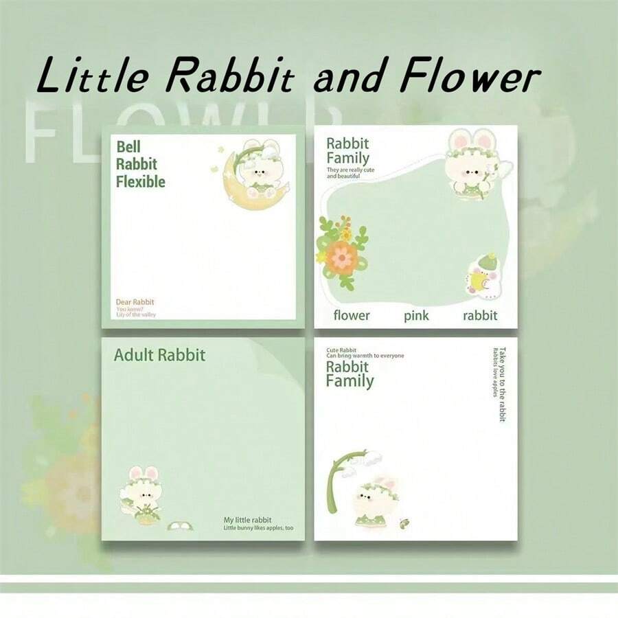 1 Miếng Hoa loa kèn Con thỏ Nàng tiên Tự nhiên & Phong cách tối giản Ghi chú dính Sách , Dành cho Cô gái & Sinh viên Bàn Có thể Và - Nhiều màu - Xem 1