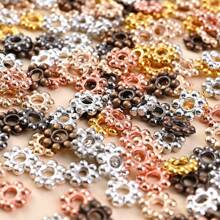 200pcs/Set 6mm Flower Spacer Bead Golden CCB Snowflake Loose Spacer Beads For Jewelry Making DIY Bracelet Supplies - Snowflake - View 6