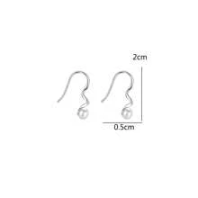 1对小众奢华简约优雅螺旋珍珠耳环 - 復古銀色 - 查看 5