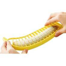 1pc Banana Slicer, Fruit Salad Chopper, Plastic Material, Time And Effort Saving - Yellow - View 6