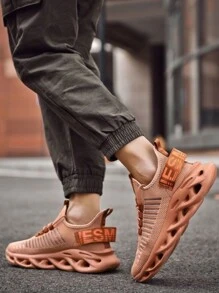 春季情侶休閒運動鞋,透氣網設計,薄刀底,輕便跑鞋 - 棕色 - 查看 6