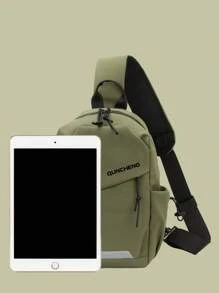 Myco Túi đeo chéo nhỏ gọn, họa tiết chữ cái giản dị, phù hợp sử dụng hàng ngày, túi ngực dung tích lớn, có thể dùng cho các hoạt động thể thao ngoài trời và đựng điện thoại, món quà tuyệt vời cho ngày Valentine. - màu xanh lá - Xem 6