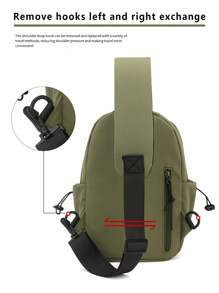 Myco Túi đeo chéo nhỏ gọn, họa tiết chữ cái giản dị, phù hợp sử dụng hàng ngày, túi ngực dung tích lớn, có thể dùng cho các hoạt động thể thao ngoài trời và đựng điện thoại, món quà tuyệt vời cho ngày Valentine. - màu xanh lá - Xem 8