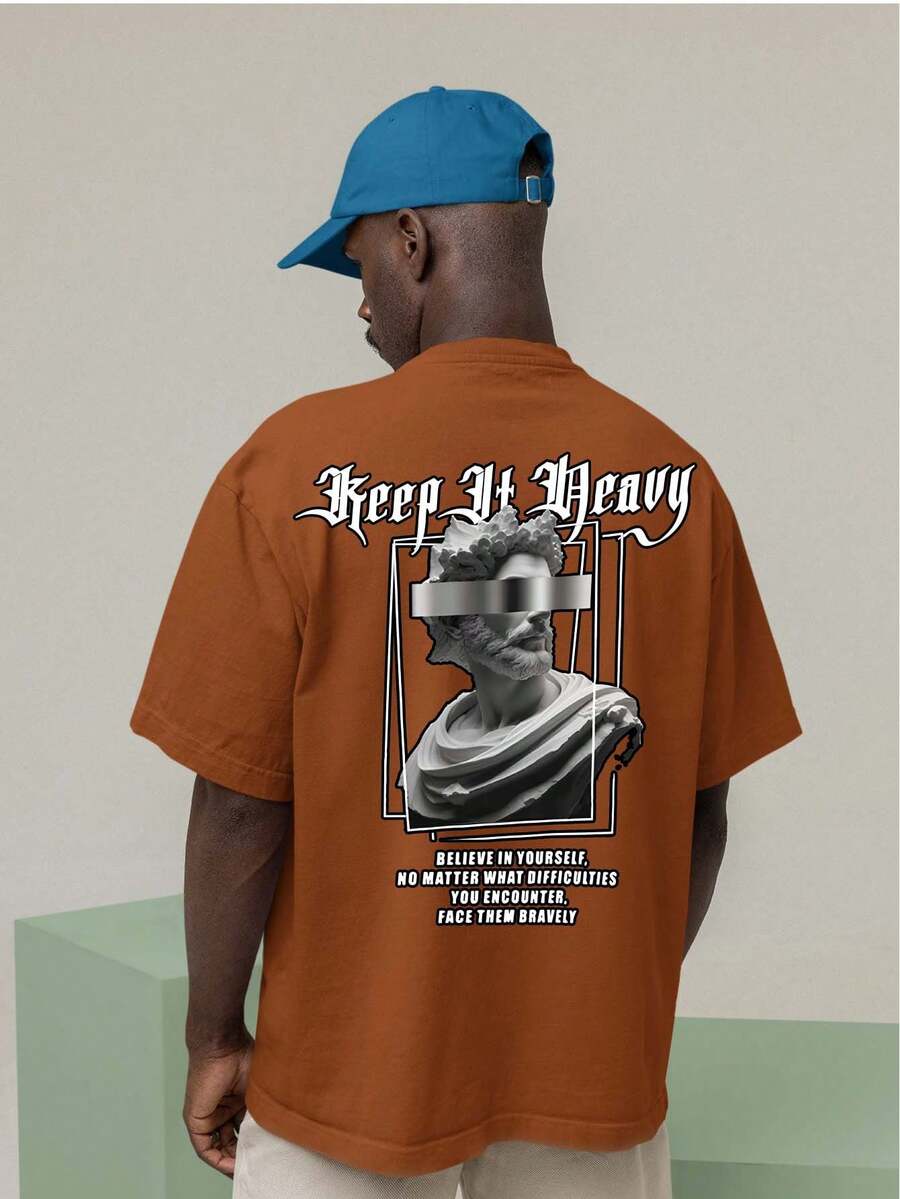 Men T-Shirts - 摩卡棕 - 查看 1