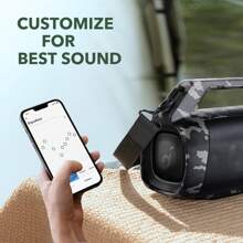 Soundcore Anker Motion Boom Plus IP67 Outdoor Speaker, 80W Stereo Sound, Custom EQ & BassUp, USB-C, Bluetooth, Built-In Power Bank, Waterproof Bluetooth Speaker For Camping, Pool, Beach, And Backyard - ngụy trang - Xem 6