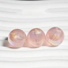 20入組1.6cm、1cm、0.8cm鍍金圓珠,直通孔,適用於diy珠寶裝飾 - 粉色 - 查看 1