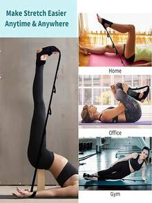 1 Miếng Tách Chủ yếu Điều khiển Chân Cáng Chân Mắt cá chân Co giãn Thể dục Khỏe mạnh Yoga Kéo dài Thắt lưng - màu đen - Xem 3