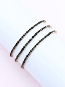 3 cái/bộ Vòng Tay Trang Trí Kim Cương Giả - Màu tím - Xem 10