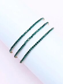 3 cái/bộ Vòng Tay Trang Trí Kim Cương Giả - Màu tím - Xem 9