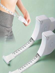 1pc Mini Tape Measure Leather Ruler Soft Ruler Measures Height Meter Ruler Multi-Function High-Precision 78.74inch Meter Cute Measure Waist Circumference Chest Circumference Measure Clothes - White - View 1
