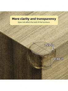 8 件婴儿角保护垫 - 家具边缘保护保险杠 - 儿童防护垫套，保护家具和桌子的尖角 - 透明 - 白色 - 查看 2