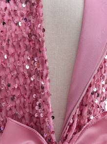 Young Girls Sparkle Mesh Puff Princess Dress, Flower Girls Wedding Party Elegant Dress, Does Not Include Headpiece
