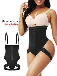 提臀塑形内衣，腹部训练，腰部训练内衣，弹力网眼面料，建议选择较小尺码 - 黑色 - 查看 6