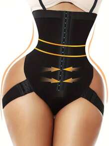 提臀塑形内衣，腹部训练，腰部训练内衣，弹力网眼面料，建议选择较小尺码 - 黑色 - 查看 3