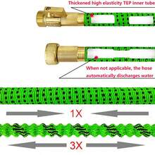 Expandable Garden Hose 3x Stretch Hosepipe For Plant Car Washing Cleaning Watering With High Pressure Spray Gun - Green Black - View 9