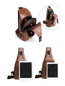 防水透明腰包透明拉链腰包可调节肩带户外万圣节圣诞节冬季圣诞礼物包男士腰包腰包男士斜挎包 - 彩色 - 查看 6