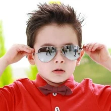 1PC Kính thời trang trẻ em cổ điển, Kính thời trang phủ màu, Kính thời trang trẻ em nhiều màu, Kính trẻ em, Lý tưởng làm quà tặng trẻ em - Bạc - Xem 9
