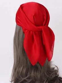 1pc Printed Floral Satin Square Scarf, Headband, Neck Gaiter Suitable For Daily Wear (68cm*68cm/26.77in*26.77in) Elegant Leopard Print - Multicolor - View 9