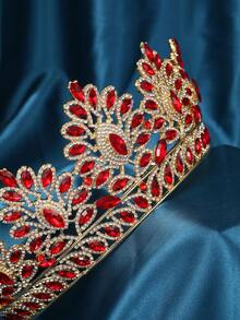 1個女士豪華全鑲鑽新年皇冠,歐式豪華皇冠,適合婚禮求婚,宴會,派對和其他重大場合,配有安全包裝皇家 - A - 查看 5