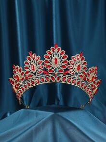1個女士豪華全鑲鑽新年皇冠,歐式豪華皇冠,適合婚禮求婚,宴會,派對和其他重大場合,配有安全包裝皇家 - A - 查看 2