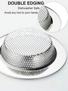 1入不銹鋼水槽漏水篩防止堵塞快速流動,不銹鋼水槽漏水篩 - 灰色 - 查看 4