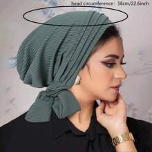 4pcs/Set Women's Elegant Solid Color Headband With Twist And Bow, Turban Hat Fashionable Cap For Spring And Autumn Bonnet Hair Bonnet Turban Sleep Bonnet - Multicolor - View 5