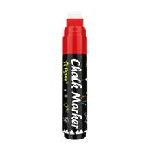 1pc Liquid Chalk Paint Marker, 15mm Chisel Tip, Suitable For Window, Car, Glass, And School Use - Including 45 Chalkboard Labels - Bright Neon Color - Red - View 1