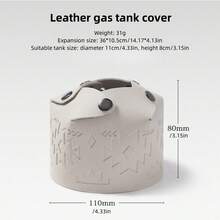 1pc White Portable Outdoor Camping Fuel Canister Cover, Square Shape Gas Cylinder Protector For Camping Storage Box - White - View 2