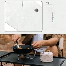 1pc White Portable Outdoor Camping Fuel Canister Cover, Square Shape Gas Cylinder Protector For Camping Storage Box - White - View 10