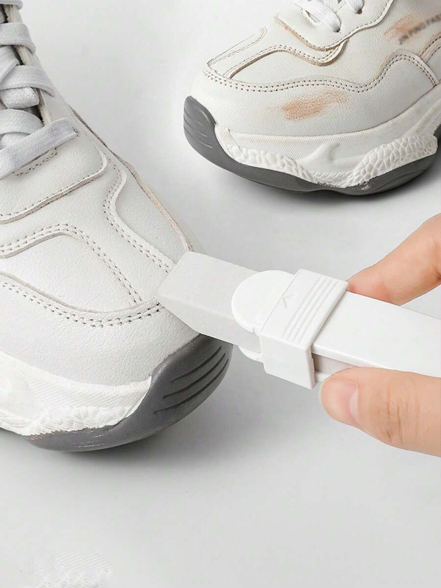 1 Miếng Giày Cục tẩy , Da Và Nhung Giày Làm sạch Và Quan tâm Giày Tỏa sáng , Khử nhiễm Cứng Bristle Đồ chải giày - trắng - Xem 1