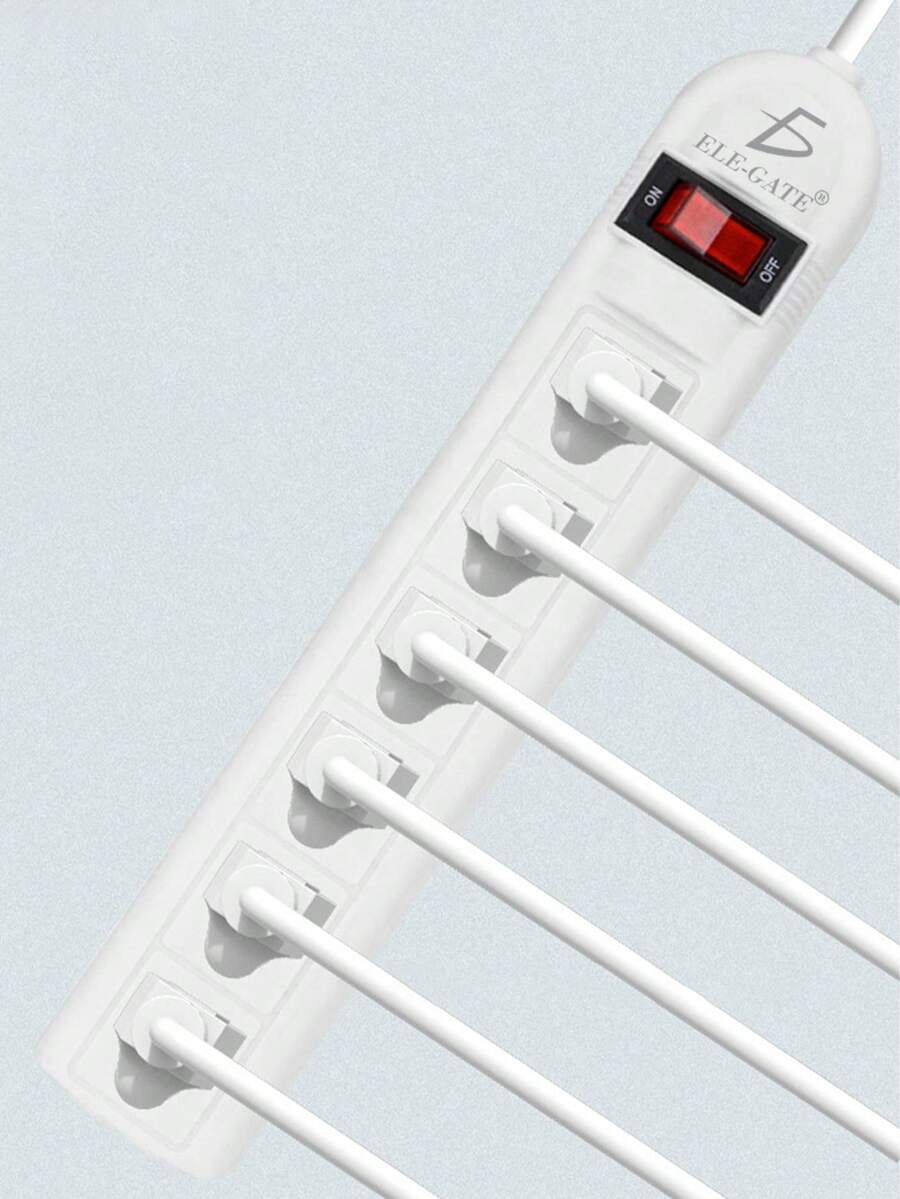 Ele-Gate Multi-Contact 6-Port Expansion Plug Adapter – Versatile Connection For Your Devices - Multicolor - View 1